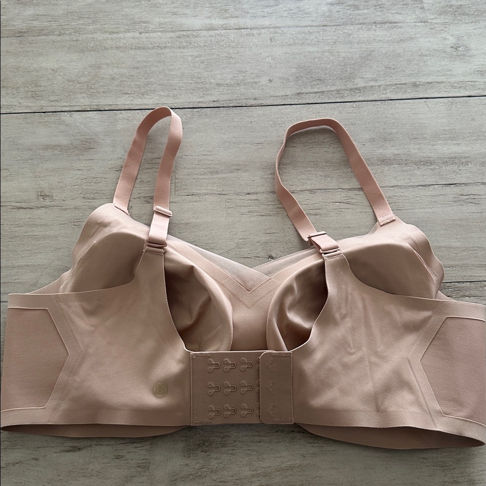 Honeylove Women's CrossOver Mesh Bra in Cream Tan everyday neutral XL - Picture 4 of 6